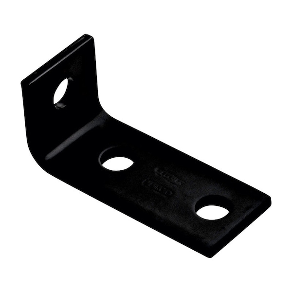 National Hardware 3.5 in. H X 1.5 in. W X 0.188 in. D Black Carbon Steel Inside Corner Brace N351-479 - main